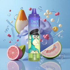 RandM Fumot Tornado 15000 Züge mit 25ml Flüssigkeitskapazität und Heidelbeere Bubblegum Geschmack