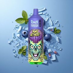 RandM Fumot Tornado 9000 Züge RGB Display Blaubeer-Eis