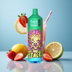 RandM Fumot Tornado 9000 Züge mit 18 mL E-Liquid und Erdbeer-Limonade Geschmack