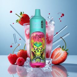 RandM Fumot Tornado 9000 Züge mit 18 mL E-Liquid und Erdbeere Himbeere Kirsche Eis