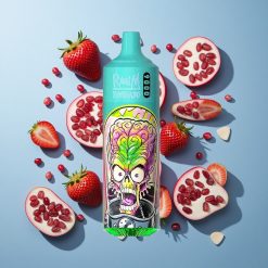 RandM Fumot Tornado 9000 Züge und 18 mL E-Liquid Erdbeer-Granatapfel