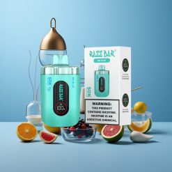 Razz Bar 50K Züge Einweg-Vape Herr Blau mit 1,0 Ohm Mesh Coil