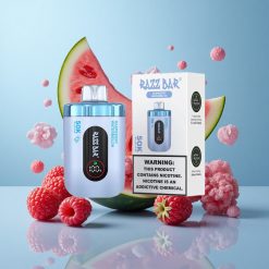 Razz Bar 50K Züge Einweg-Vape Himbeere Wassermelone mit 1,0 Ohm Mesh Coil